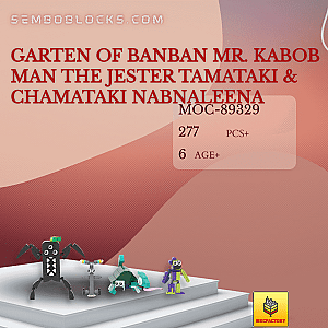 MOC Factory 89329 Movies and Games Garten of Banban Mr. Kabob Man The Jester Tamataki &amp; Chamataki Nabnaleena
