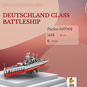 PANLOSBRICK 637002 Military Deutschland Class Battleship