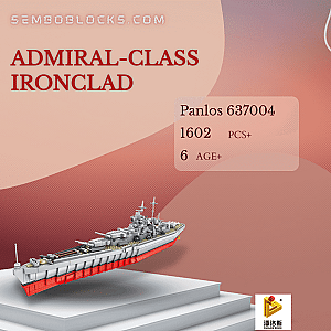 PANLOSBRICK 637004 Military Admiral-Class Ironclad