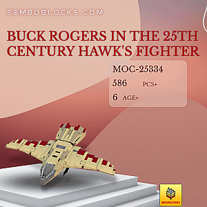 MOC Factory 25334 Space Buck Rogers in the 25th Century Hawk's Fighter