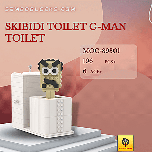 MOC Factory 89301 Movies and Games Skibidi Toilet G-Man Toilet