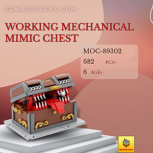 MOC Factory 89302 Creator Expert Working Mechanical Mimic Chest