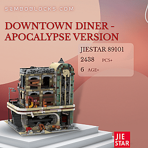 JIESTAR 89101 Minecraft Downtown Diner - Apocalypse Version