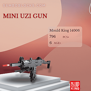MOULD KING 14006 Military Mini Uzi Gun
