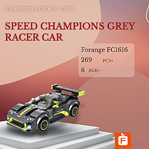 Forange FC1616 Technician Speed Champions Grey Racer Car