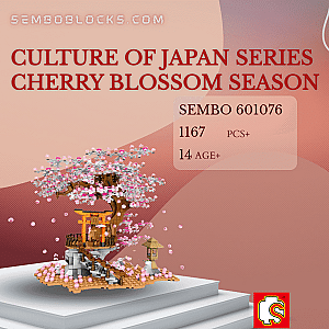 SEMBO 601076 Creator Expert Culture of Japan Series Cherry Blossom Season