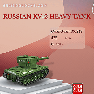 QUANGUAN 100248 Military Russian KV-2 Heavy Tank