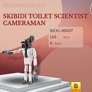 MOC Factory 89307 Movies and Games Skibidi Toilet Scientist Cameraman