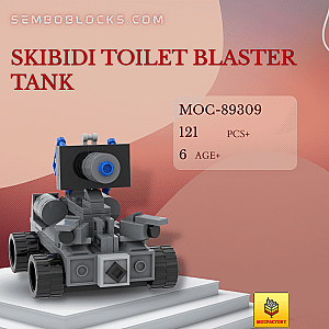 MOC Factory 89309 Movies and Games Skibidi Toilet Blaster Tank
