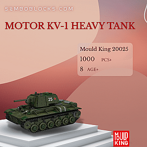 MOULD KING 20025 Military Motor KV-1 Heavy Tank