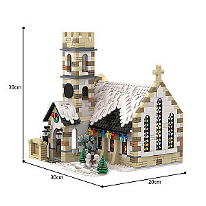 MOC Factory 147549 Modular Building Winter Country Church