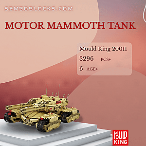 MOULD KING 20011 Military Motor Mammoth Tank