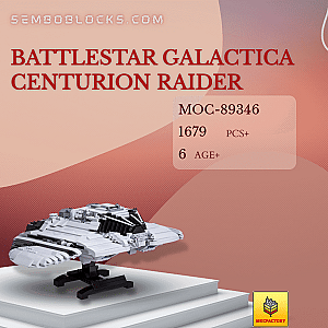 MOC Factory 89346 Space Battlestar Galactica Centurion Raider
