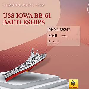MOC Factory 89347 Military USS Iowa BB-61 Battleships