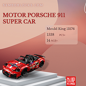 MOULD KING 13176 Technician Motor Porsche 911 Super Car