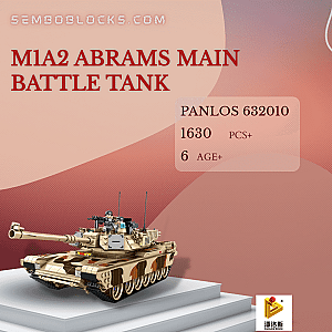 PANLOSBRICK 632010 Military M1A2 Abrams Main Battle Tank