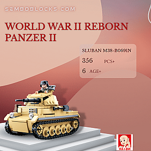 Sluban M38-B0691N Military World War II Reborn Panzer II
