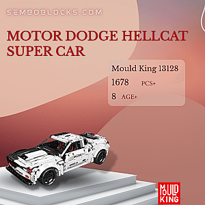 MOULD KING 13128 Technician Motor Dodge Hellcat Super Car
