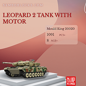 MOULD KING 20020 Military Leopard 2 Tank with Motor