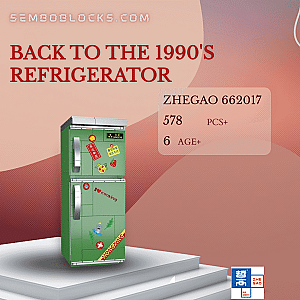 ZHEGAO 662017 Creator Expert Back To The 1990's Refrigerator
