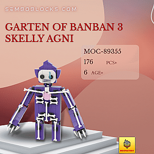 MOC Factory 89355 Movies and Games Garten of Banban 3 Skelly Agni