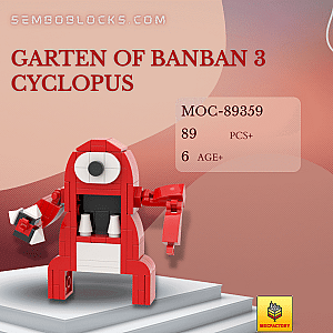 MOC Factory 89359 Movies and Games Garten of Banban 3 Cyclopus