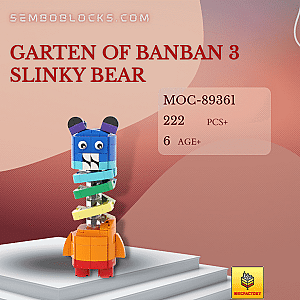 MOC Factory 89361 Movies and Games Garten of Banban 3 Slinky Bear