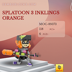 MOC Factory 89373 Movies and Games Splatoon 3 Inklings Orange