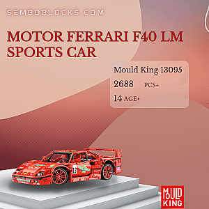 MOULD KING 13095 Technician Motor Ferrari F40 LM Sports Car