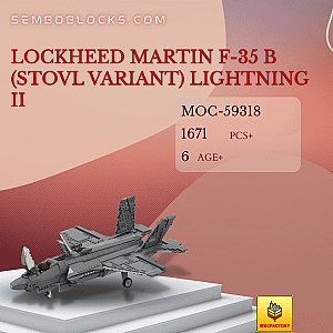 MOC Factory 59318 Military Lockheed Martin F-35 B (STOVL Variant) Lightning II