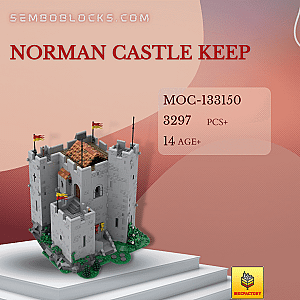 MOC Factory 133150 Modular Building Norman Castle Keep