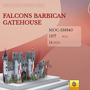 MOC Factory 138840 Modular Building Falcons Barbican Gatehouse