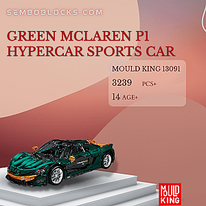 MOULD KING 13091 Technician Green McLaren P1 Hypercar Sports Car