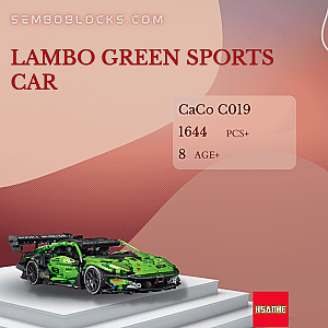 CACO C019 Technician Lambo Green Sports Car