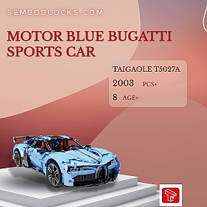 TaiGaoLe T5027A Technician MOTOR Blue Bugatti Sports Car