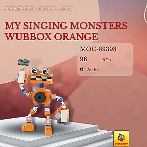 MOC Factory MOC-89393 Movies and Games My Singing Monsters Wubbox Orange