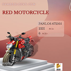 PANLOSBRICK 672105 Technician Red Motorcycle