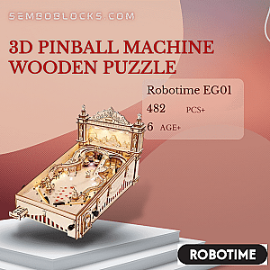 Robotime EG01 Creator Expert 3D Pinball Machine Wooden Puzzle