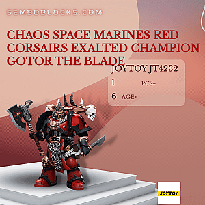 Joytoy JT4232 Creator Expert Chaos Space Marines Red Corsairs Exalted Champion Gotor the Blade
