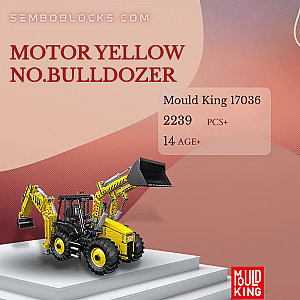 MOULD KING 17036 Technician Motor Yellow No.Bulldozer