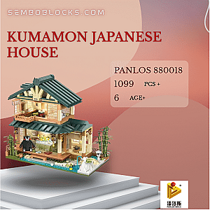 PANLOSBRICK 880018 Modular Building Kumamon Japanese House