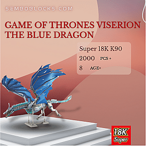 18K K90 Creator Expert Game of Thrones Viserion The Blue Dragon