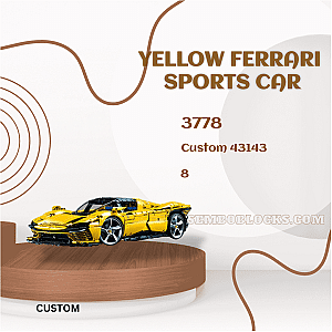 Custom 43143 Technician Yellow Ferrari Sports Car
