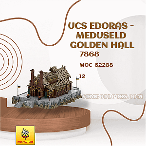 MOC Factory 62288 Modular Building UCS Edoras - Meduseld Golden Hall