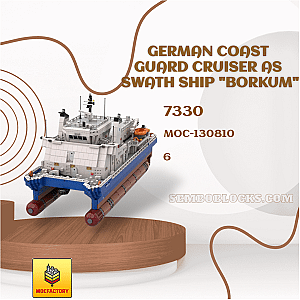 MOC Factory 130810 Technician German Coast Guard Cruiser as SWATH Ship "BORKUM"