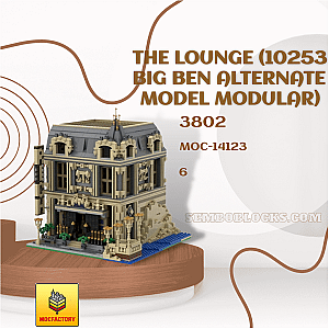 MOC Factory 14123 Modular Building The Lounge (10253 Big Ben Alternate Model Modular)