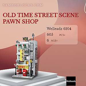 Welleadz 6104 Modular Building Old Time Street Scene Pawn Shop