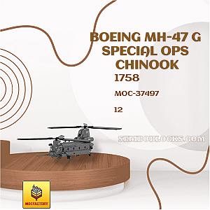MOC Factory 37497 Military Boeing MH-47 G Special Ops Chinook
