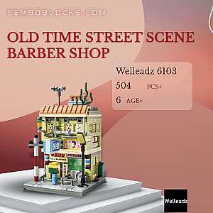 Welleadz 6103 Modular Building Old Time Street Scene Barber Shop