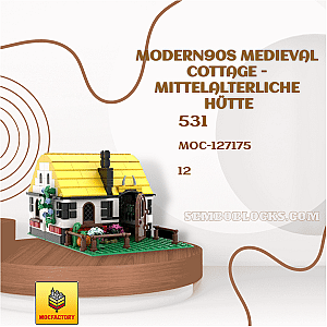 MOC Factory 127175 Modular Building Modern90s Medieval Cottage - Mittelalterliche Hütte